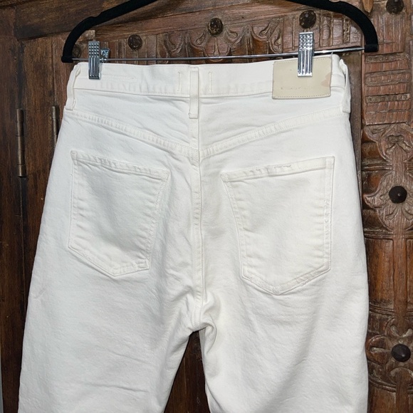 Citizens of Humanity NWT Jolene High Rise Straight Jeans in White Out Size 28 - Picture 8 of 13